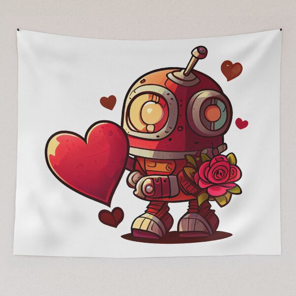 Item preview, Valentine day robots love #love designed and sold by JBJart.