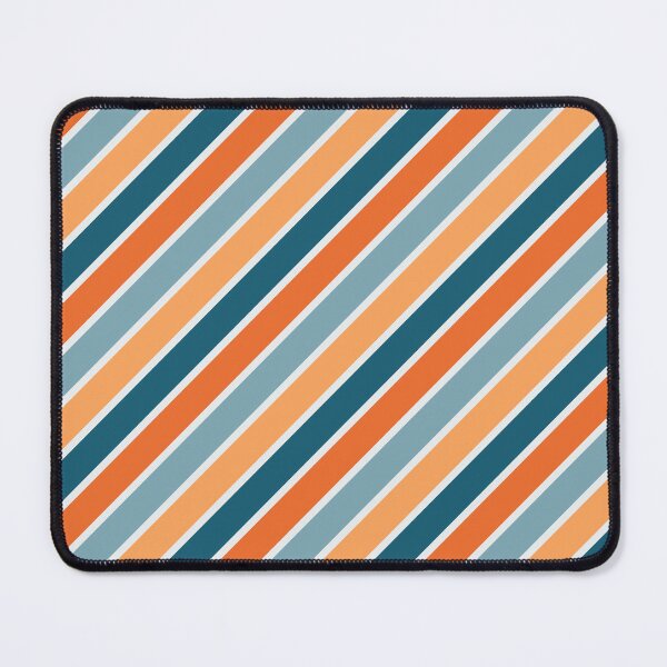 Item preview, Blue and orange diagonal retro style stripes designed and sold by BattaAnastasia.