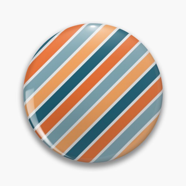 Item preview, Blue and orange diagonal retro style stripes designed and sold by BattaAnastasia.
