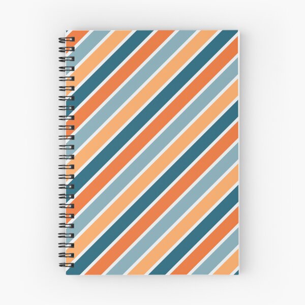 Item preview, Blue and orange diagonal retro style stripes designed and sold by BattaAnastasia.
