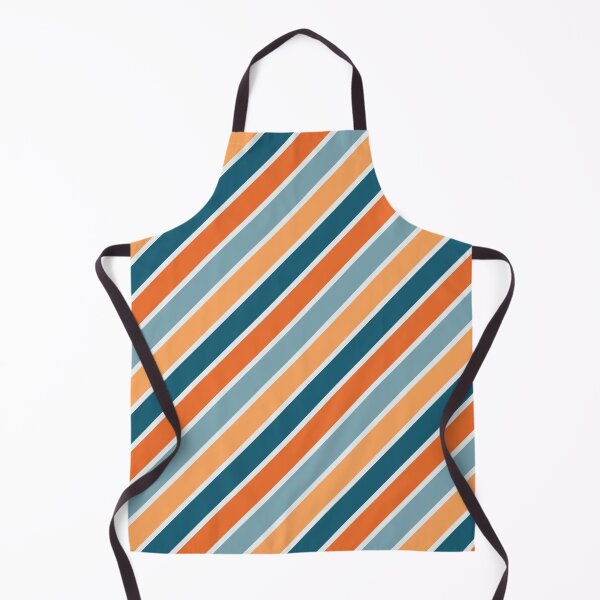 Item preview, Blue and orange diagonal retro style stripes designed and sold by BattaAnastasia.
