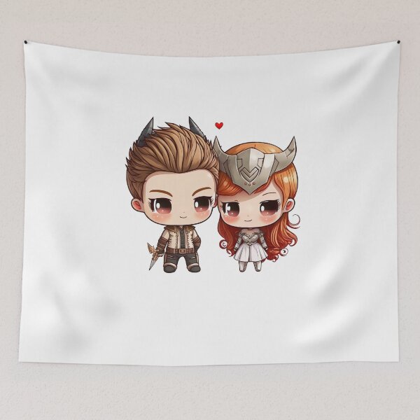 Item preview,  Cute Couple chibi designed and sold by addthana.