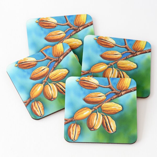 Item preview, Pecans on Branch Blurred Background in Watercolor designed and sold by kiliteh.