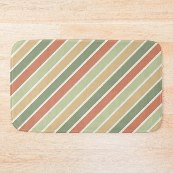 Item preview, Brown and green diagonal retro style stripes designed and sold by BattaAnastasia.