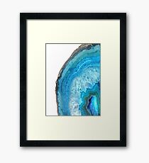 Druze Blue Agate Framed Print
