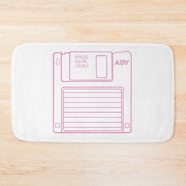 Item preview, Floppy Disk Graphic Tee – Retro Tech Y2K Streetwear Vibes (Blush Red Lines) Analog / Computer designed and sold by analogdigitalvz.