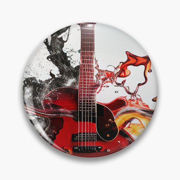 Item preview, Commercial Guitar Art With Water and Flames designed and sold by Unwind-Art-Work.