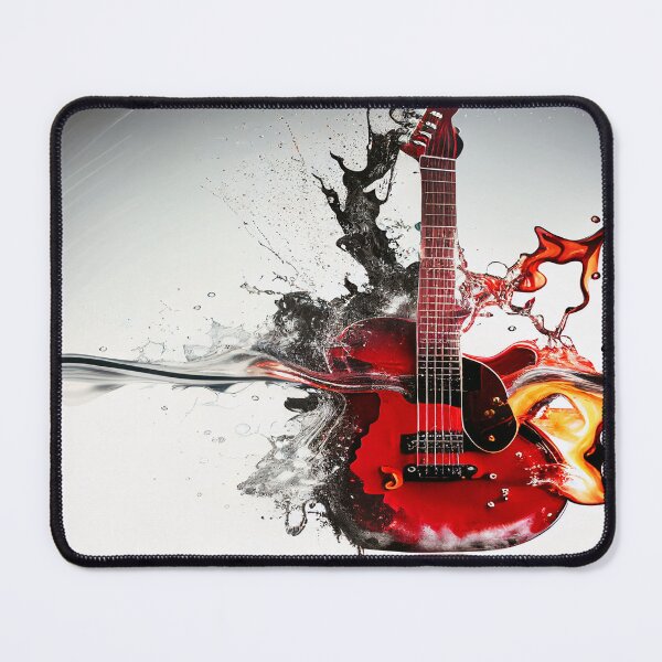 Item preview, Commercial Guitar Art With Water and Flames designed and sold by Unwind-Art-Work.