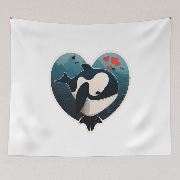 Item preview, Orca Is My Valentine designed and sold by laurateamart.