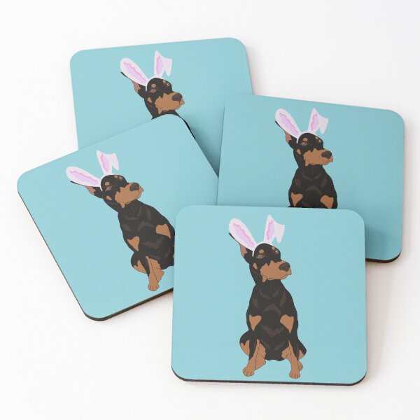 Item preview, Easter Bunny Doberman Pinscher  designed and sold by KantstandyaC.