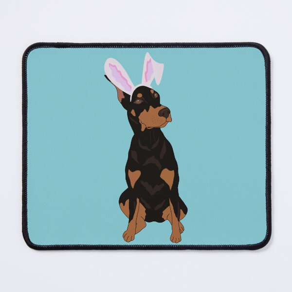 Item preview, Easter Bunny Doberman Pinscher designed and sold by KantstandyaC.