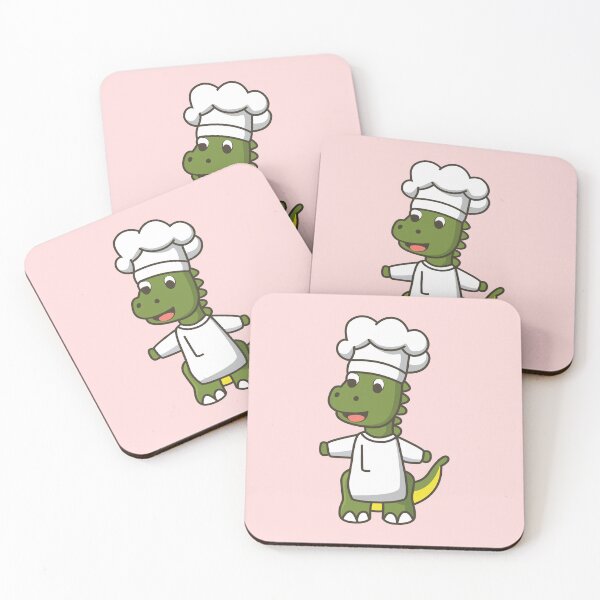 Item preview, Cute Dinosaur Chef Cartoon designed and sold by KawaiiBombShop.