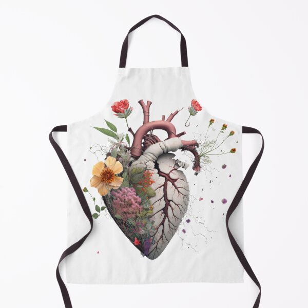 Item preview, Blooming Floral Heart Human Anatomy with Roses designed and sold by lelixart.