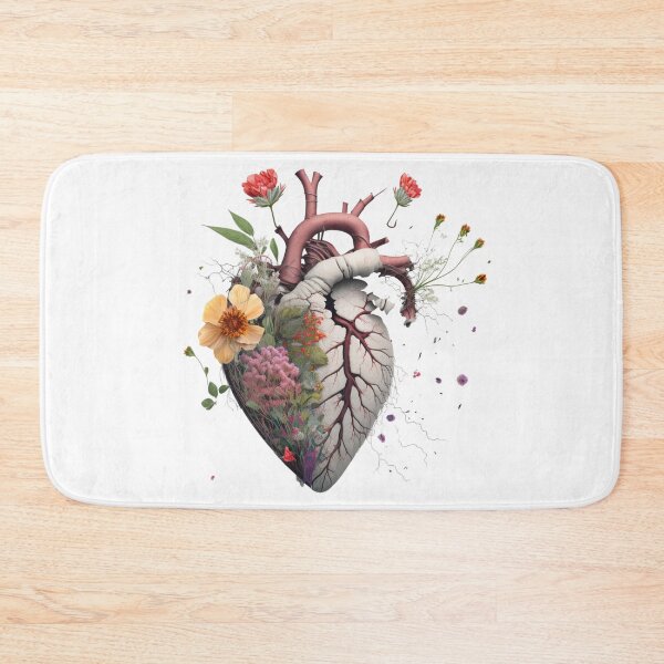 Item preview, Blooming Floral Heart Human Anatomy with Roses designed and sold by lelixart.