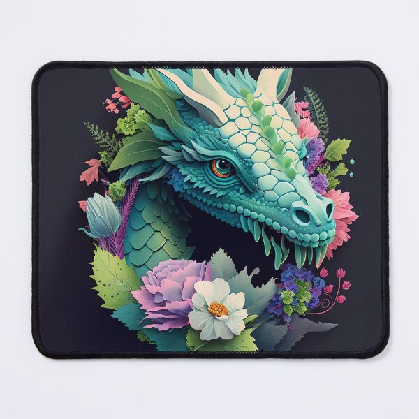 Item preview, Beautiful dragon with flowers designed and sold by Maryberry96.