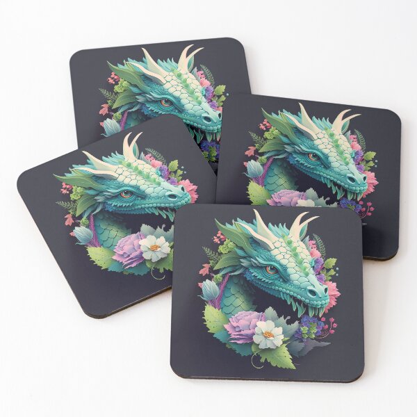 Item preview, Beautiful dragon with flowers designed and sold by Maryberry96.