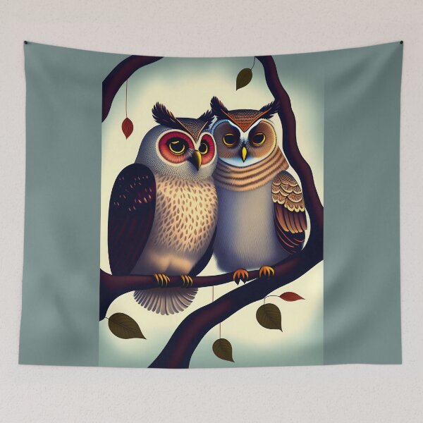 Item preview, Cute two owls  designed and sold by NTGUILTY.