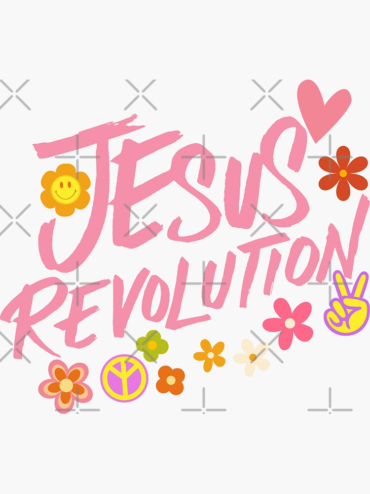 "Jesus Revolution 60s design" Sticker for Sale by miyagifactory Redbubble