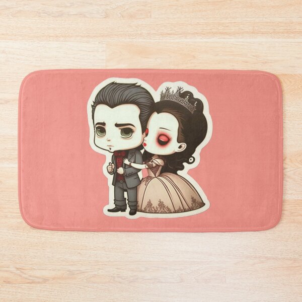 Item preview, cute sweet spooky vampire victorian wedding couple designed and sold by LuckyRonin.