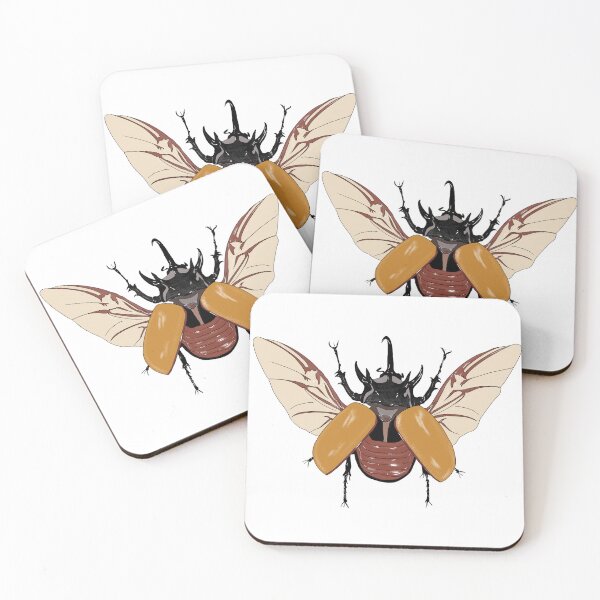 Item preview, Eupatorus gracilicornis, Five Horned Rhinoceros Beetle   designed and sold by FloofleBoop.