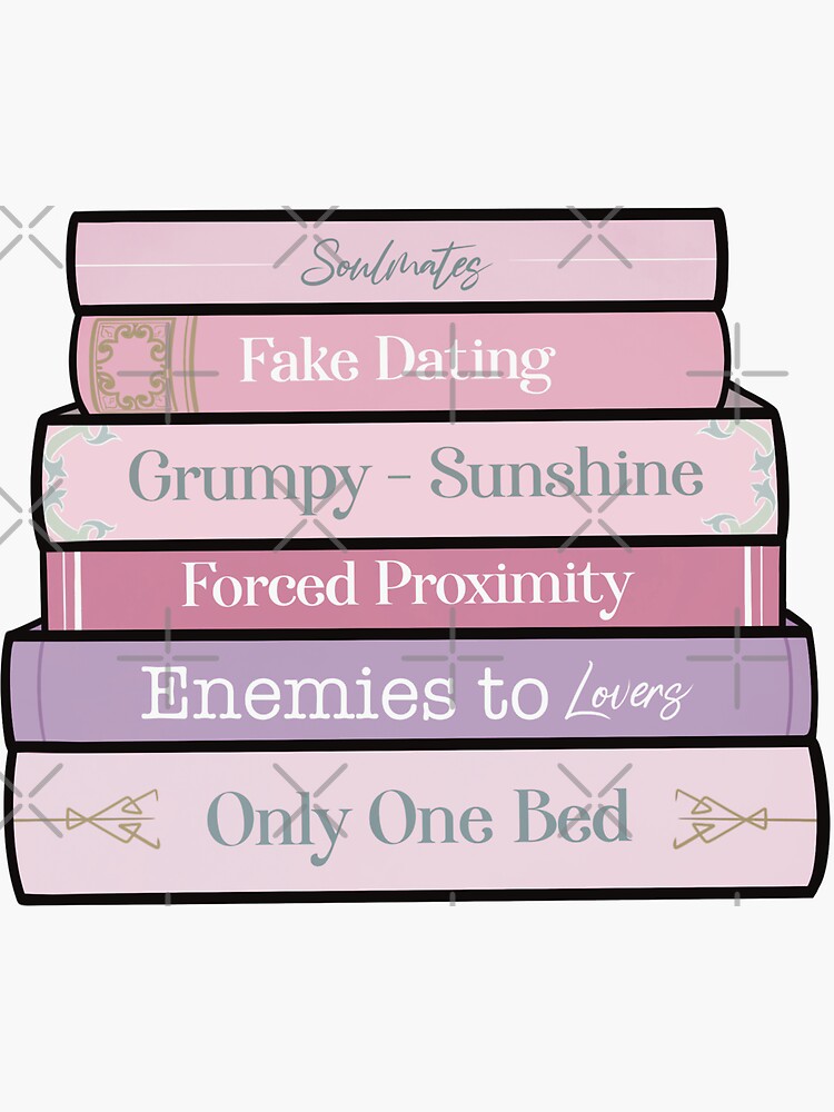 Thumbnail 3 of 3, Sticker, Romance Tropes designed and sold by Thelunarwoodco.