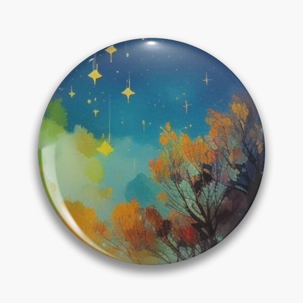 Item preview, Watercolor Starry Night designed and sold by Verdant Rose Studio.
