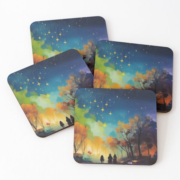 Item preview, Watercolor Starry Night designed and sold by Verdant Rose Studio.
