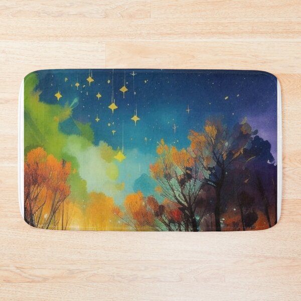 Item preview, Watercolor Starry Night designed and sold by Verdant Rose Studio.