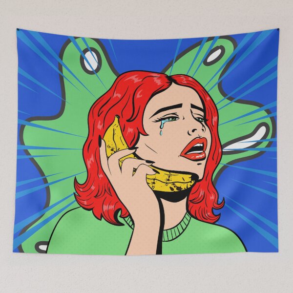 Item preview, girl banana pop art designed and sold by comicc.
