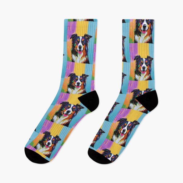 Item preview, Colorful Vibrant Abstract Border Collie Pop Art Dog Portrait Painting 4 designed and sold by Cawaiico.
