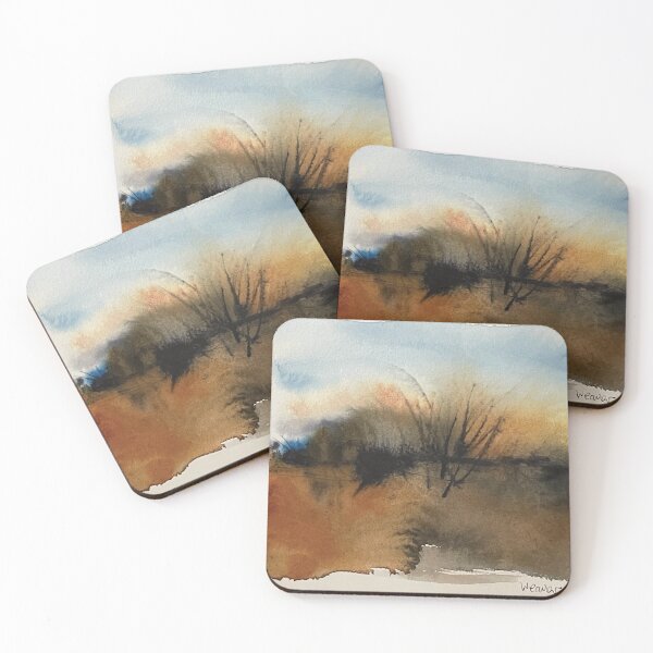 Item preview, Abstract Watercolour Landscape in Burnt Sienna Grasses designed and sold by drumweaver.