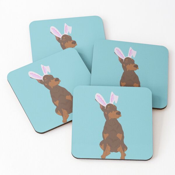Item preview, Easter Bunny Red Doberman Pinscher  designed and sold by KantstandyaC.