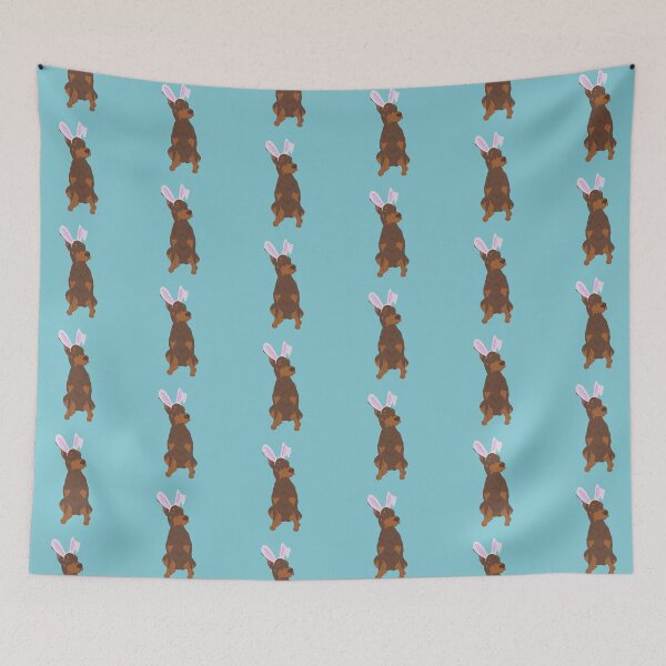 Item preview, Easter Bunny Red Doberman Pinscher  designed and sold by KantstandyaC.