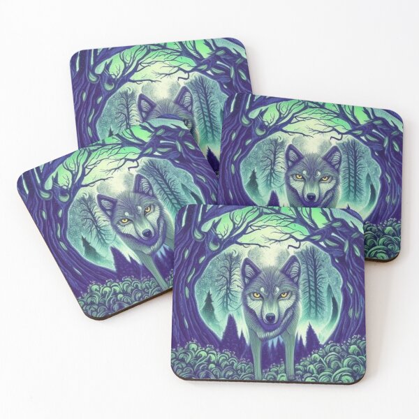 Item preview, An Haunted Wolfdog. Watercolour wolve. designed and sold by Doggymadness.