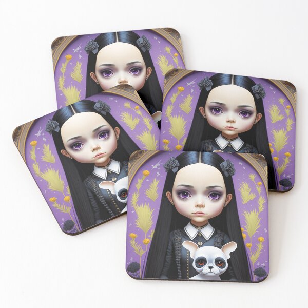 Item preview, Wednesday Addams with a dog  designed and sold by Artistic Pandas.
