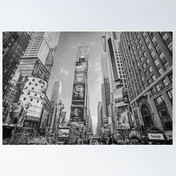 Item preview, Times Square Hustle BW designed and sold by Ray's Photos & Art.