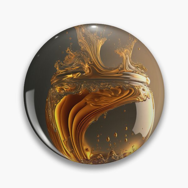Item preview, AI Generated Futuristic Gold Droplet Explosions: Experience the allure of AI art without human intervention designed and sold by Globuwear.