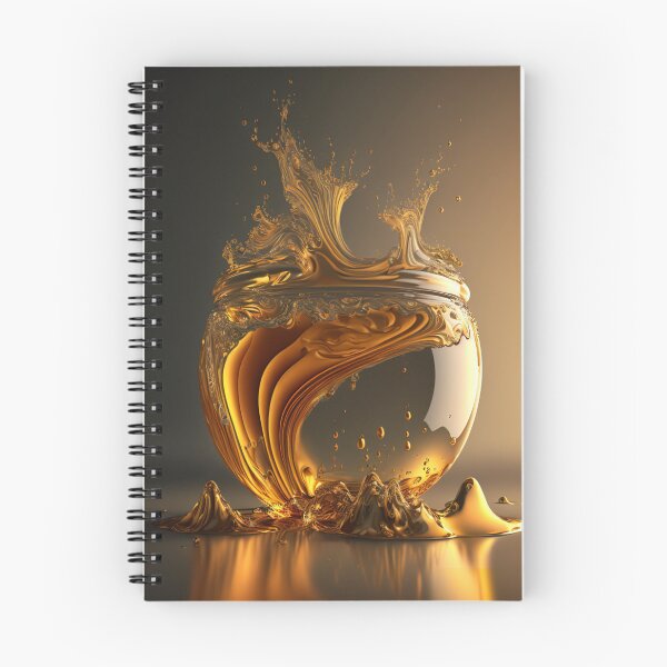 Item preview, AI Generated Futuristic Gold Droplet Explosions: Experience the allure of AI art without human intervention designed and sold by Globuwear.