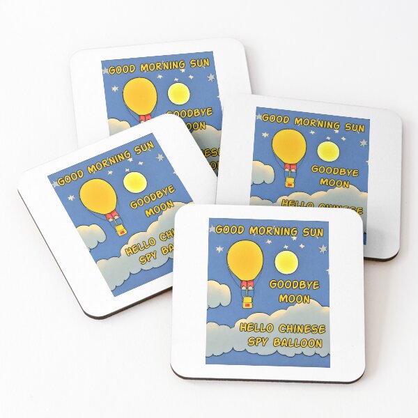 Item preview, Good Morning Sun Goodbye Moon Hello Chinese Spy Balloon - Astonished Cat Company - Funny Current Events - Great Gift designed and sold by AstonishedCatCo.