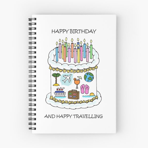 Item preview, Happy Birthday and Happy Travelling Cake and Candles designed and sold by KateTaylor.