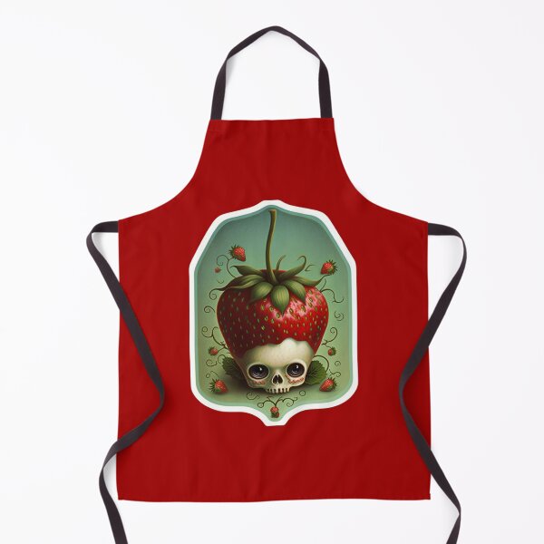 Item preview, cute creepy cartoon kawaii skull strawberry designed and sold by LuckyRonin.