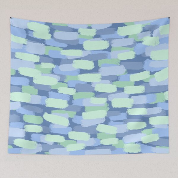 Item preview, Abstract, Blue and Green Paint Brush Effect designed and sold by OneThreeSix.