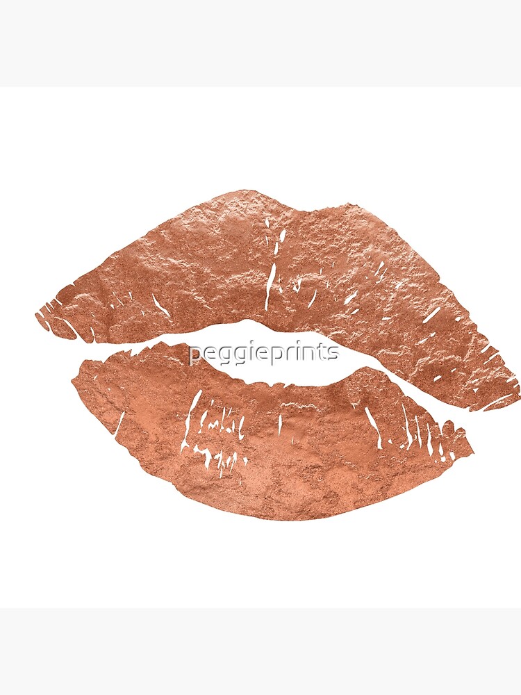 "Rose gold kiss on the lips" Throw Pillow by peggieprints Redbubble