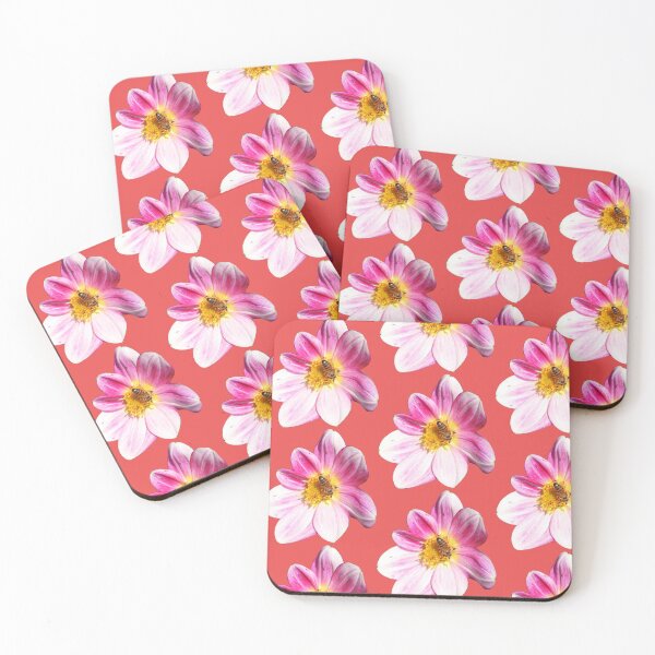 Item preview, Pattern - bee on flower - red background designed and sold by DrAgonPhotos.