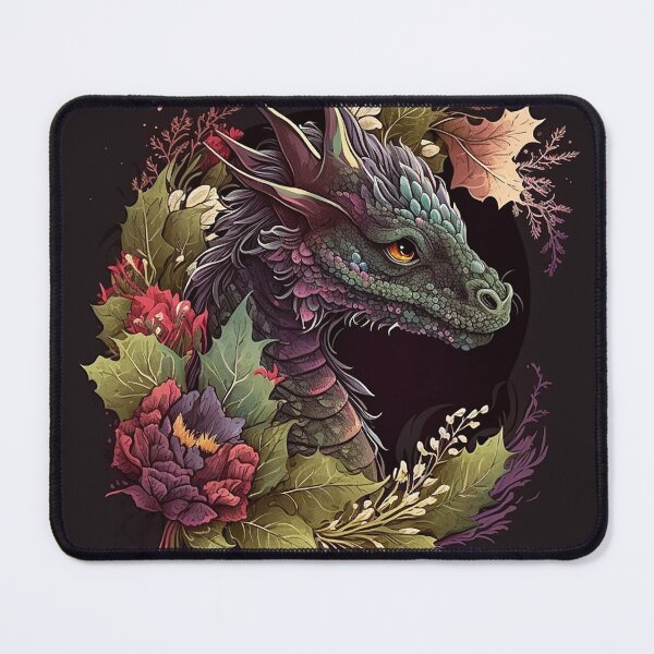 Item preview, Beautiful dragon with flowers designed and sold by Maryberry96.