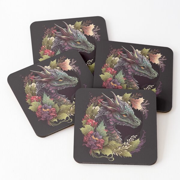 Item preview, Beautiful dragon with flowers designed and sold by Maryberry96.
