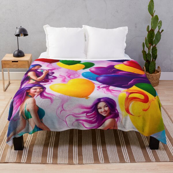 Item preview, girls holding balloons designed and sold by demirkanad.