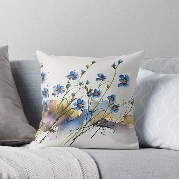 Item preview, Blue flowers designed and sold by Paintograma.
