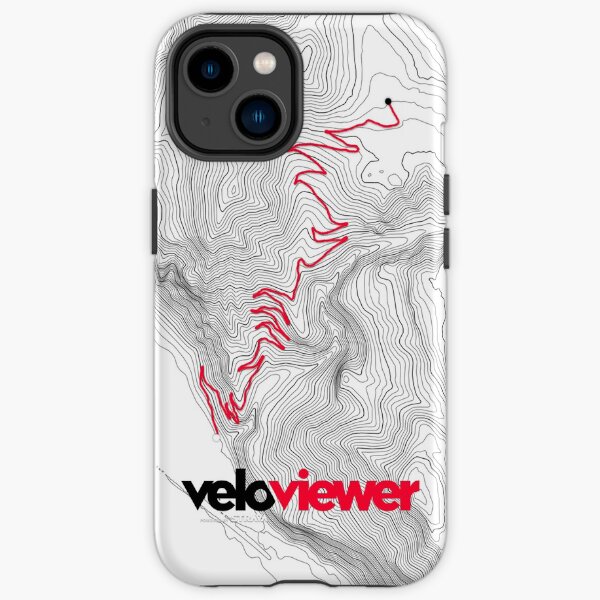 VeloViewer Alpe d'Huez Contour Carte - Étui à téléphone Coque antichoc iPhone