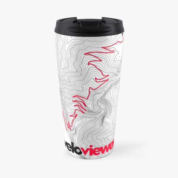 "VeloViewer Alpe d'Huez Contour Map Travel Mug" Travel Mug by